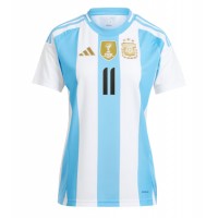 Zenski Nogometni Dres Argentina Angel Di Maria #11 Domaci Copa America 2024 Kratak Rukav